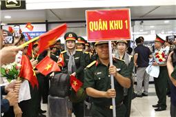 Quân khu đón lực lượng tham gia diễu binh, diễu hành Lễ kỷ niệm 50 năm Ngày Giải phóng miền Nam, thống nhất đất nước trở về đơn vị